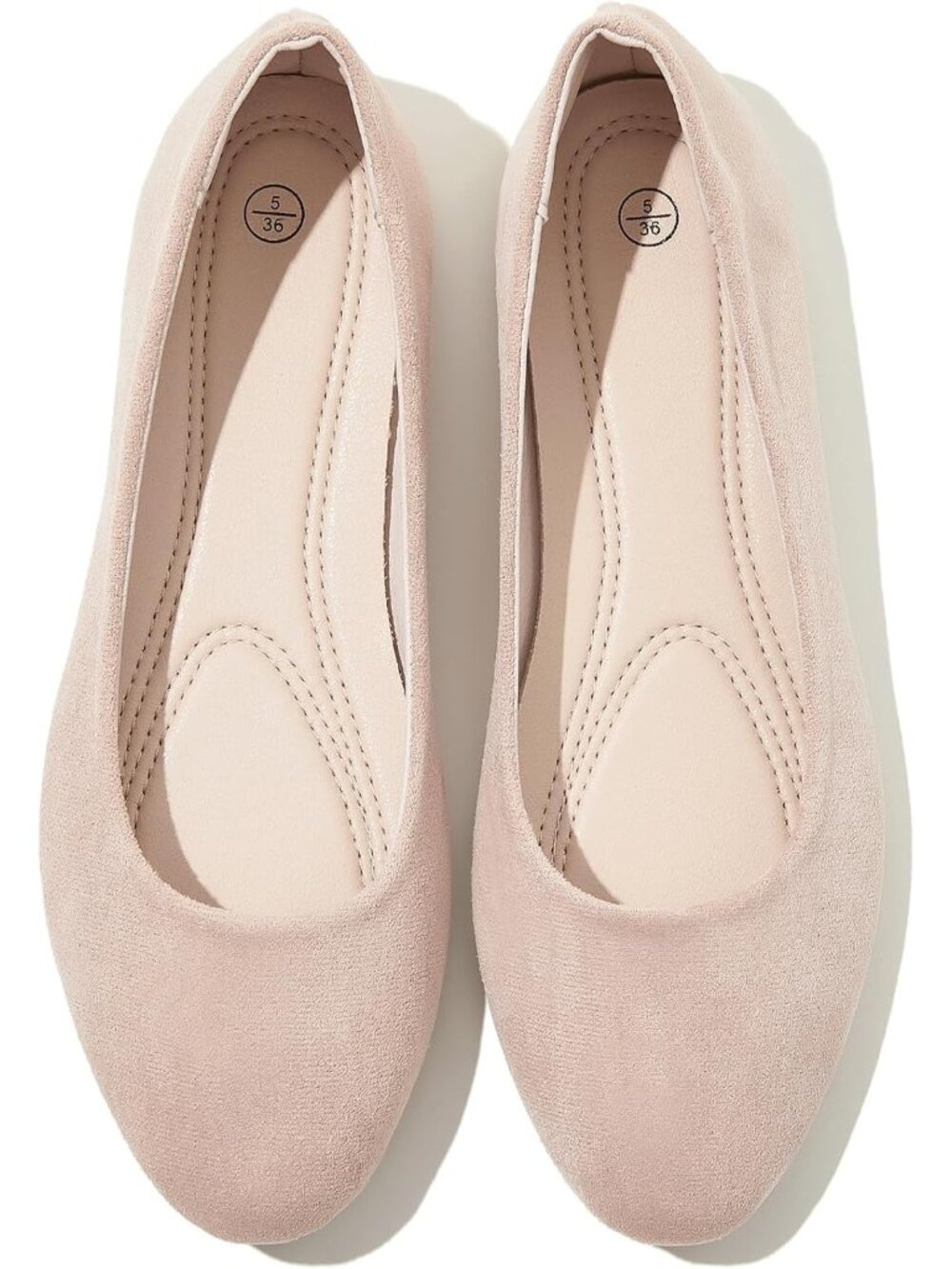 Women's Nude Pink Round Toe Ballet Flat Slip On Dressy Casual Low Heel Shoes